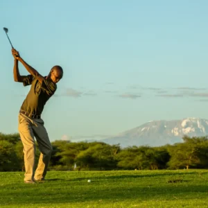 Golf at Greenside looking at Kilimanjaro