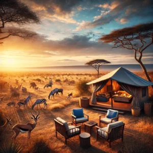 Serengeti Camp Safari in Tanzania - AI Generated